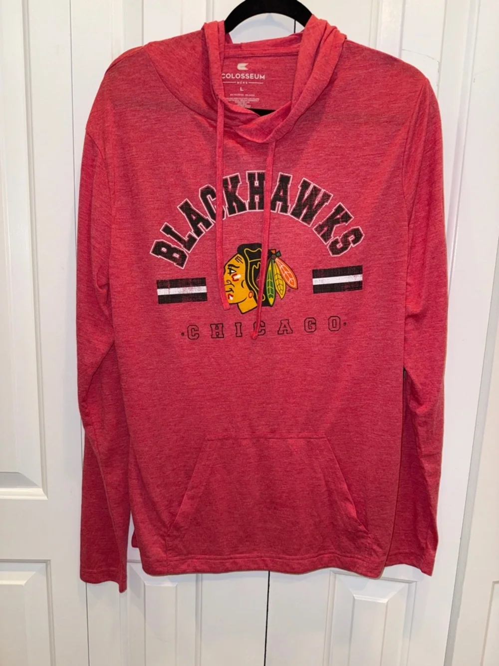 Colosseum Red Chicago Blackhawks Crewneck Hoodie